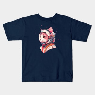 Cat Astronaut- Feline Space Force Kids T-Shirt